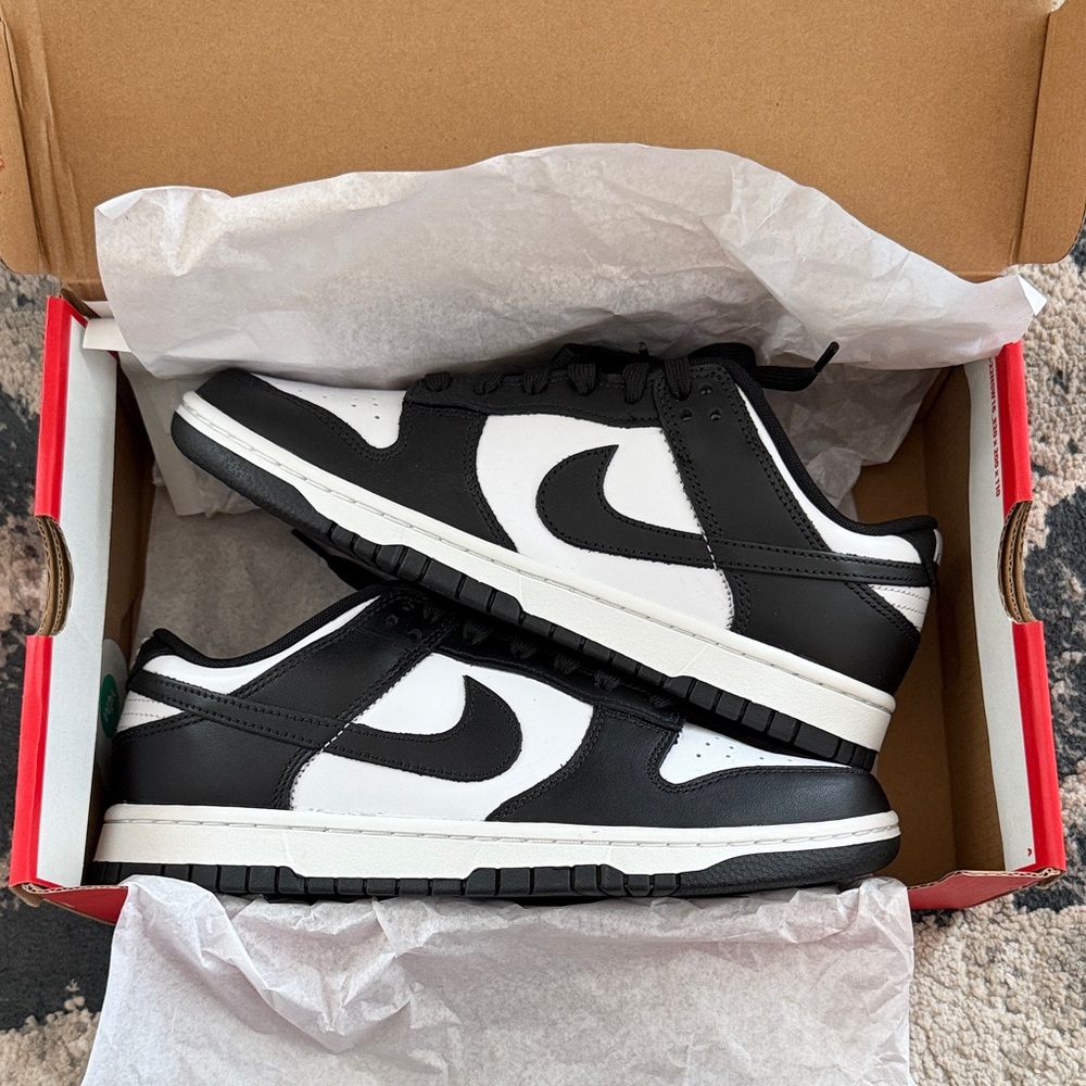 Nike Black and White Low-Top Swoosh Sneakers